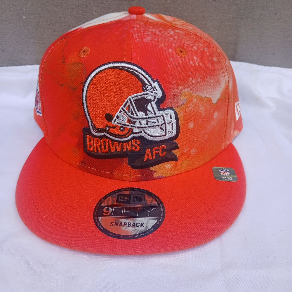 Aquatic Pumpkin Orange Cleveland Browns Snapback Hat, Limited Edition #93
